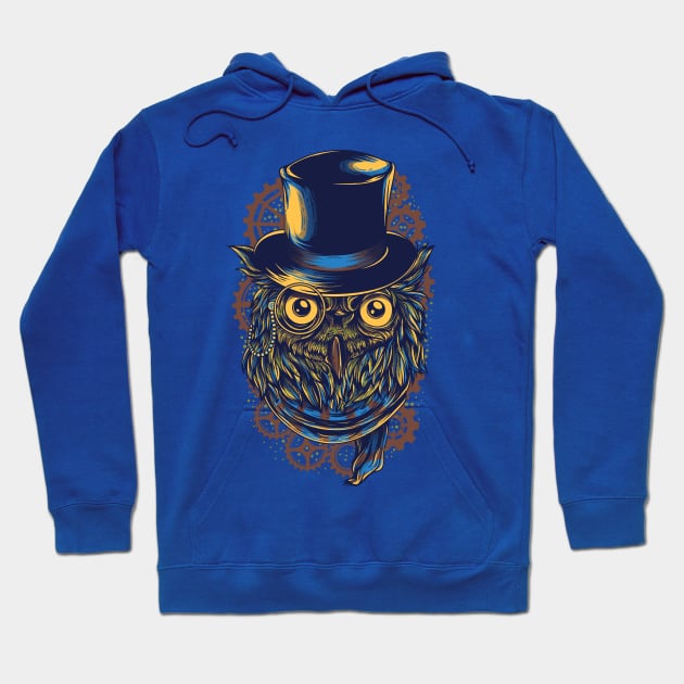 Steampunk Owl Hoodie by badsyxn